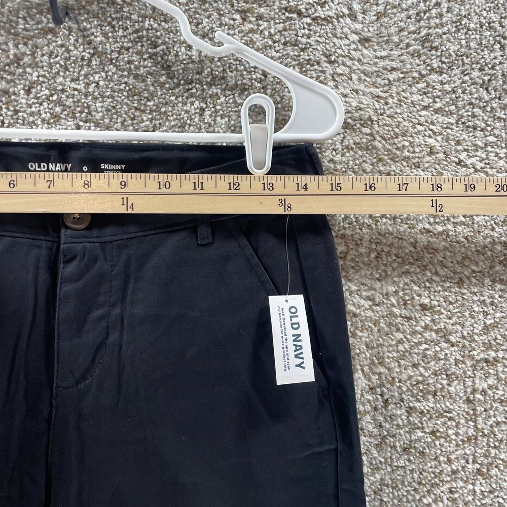 Old Navy‎ Pants Adult Womens 0 Black Skinny Stretch Cotton Casual Pockets Ladies - Picture 2 of 9